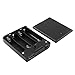 DGZZI 4xAA Battery Box 4 Slots AA Black Battery Storage Cases with Cover ON/Off Switch and USB Female Socket Battery Holder