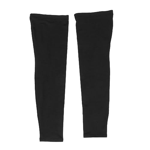 GOOHOCHY Black Thigh High Leg Warmers for Men Thermal Cycling Leg Covers Full Length for Winter Riding