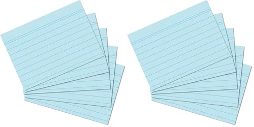 herlitz Karteikarten A5 21 x 14,9 cm, liniert, blau, 100 Stück...