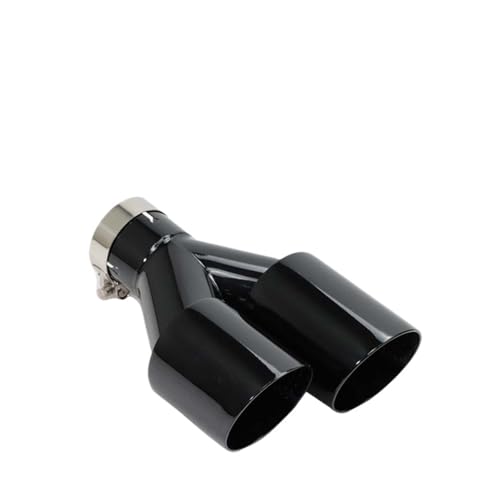 Silencieux double embout d'échappement universel 63mm vers 89mm montage facile