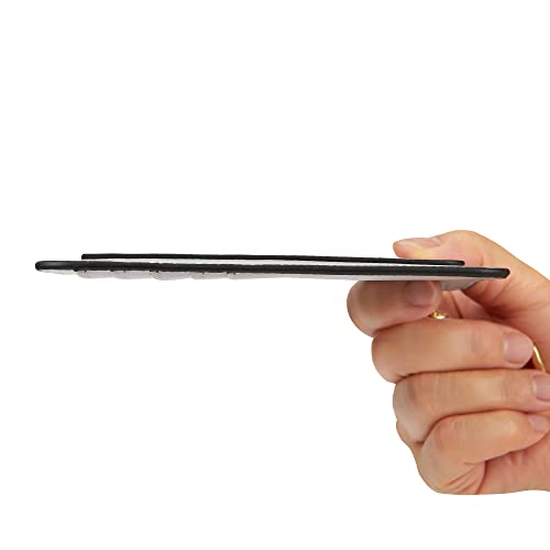 Women's Leather Slim Minimalist Card Holder Case Zipper Changes Coin Front Pocket Wallet With Keychain, Grey #TOP4