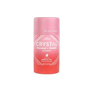 Crystal Magnesium Solid Stick Natural Deodorant, Non-Irritating Aluminum Free Deodorant for Men or Women, Safely and Effectively Fights Odor, Baking Soda Free, Coconut + Vanilla, 2.5 oz