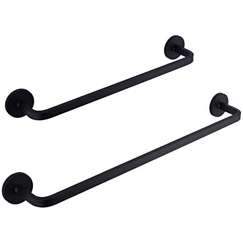 LEKUSHA 2 Pack Magnetic Towel Bar for Refrigerator, Magnetic Towel Holder Towel Hook Hanger for Fridge, Kitchen Stove, Oven, Dishwasher, Sink Laundry Washing Machine Black Cover