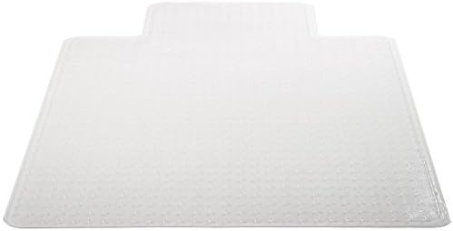 deflecto Duramat Moderate Use Chair Mat For Low Pile Carpet, 45 X 53 With Lip, Clear