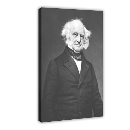 Impression sur toile Martin Van Buren portrait décoration murale salon bureau cadre 50x76