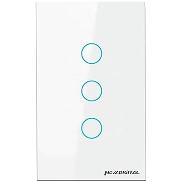 Interruptor Smart Wifi Inteligente Touch Nova Digital 3 botões Lite BR 4x2