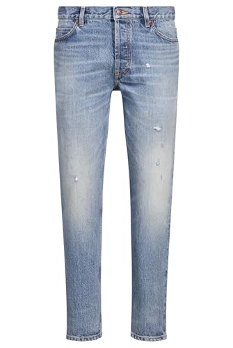 Jean Tapered HUGO 634 homme pantalon denim bleu rigide classique
