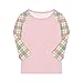 12 Month Girl Clothes 3/4 Length Sleeve Crewneck Striped Shirts Flowy Elbow Sleeve Tops Curved Hem Fall Winter Kids Blouses Beige-120