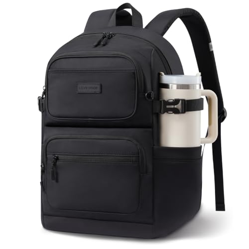 LOVEVOOK Mochila Mujer, Negro , Pequeño, Casual