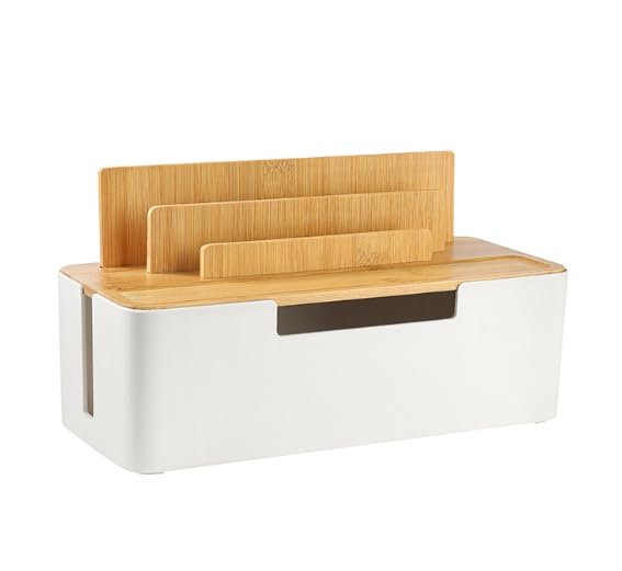 Boîte de rangement de câbles design avec support de montre intelligente