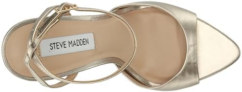 Steve Madden Women's Beki Heeled Sandal, Gold Leather, 9 | Image 4