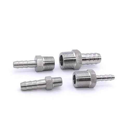 Unión roscada 1/2 NPT macho y conector de manguera 6mm para fontanería 3