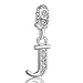 JMQJewelry Letter J Alphabet Initial Spacer Birthstone Dangle Charms For Bracelets Christmas