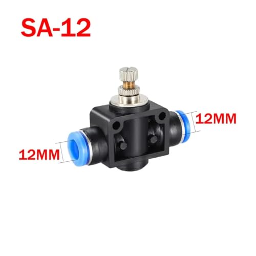 Válvula de mariposa SA con accesorios de empuje neumáticos para regular flujo de 4-12 mm 3