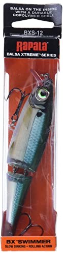 Rapala BX Swimmer Lure with Two No. 3 Hooks, 1.2-1.8 m Swimming Depth, 12 cm Size, Blue Back Herring - Image 2