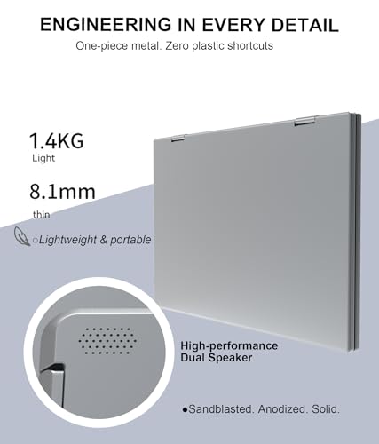 Image of LB D16 Portable Dual Monitor 15.6 Inch 1080P FHD IPS Stacked Double Screen USB-C Mini HDMI Dual Display with Gravity Sensor HDR for Coding Stock Trading Office