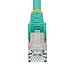 StarTech.com NLAQ-50C-CAT6A-PATCH Category 6A LAN Cable, 19.7 inches (50 cm), Aqua, LSZH (Low Smoke Zero Halogen), 10GbE 500MHz/100W PoE++/S/FTP/ETL Certified, Includes Snag Prevention Mechanism,