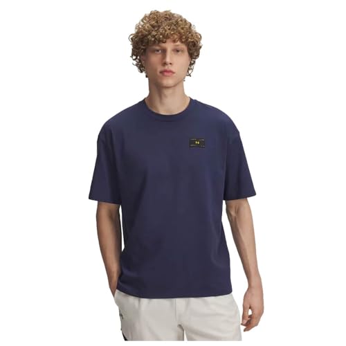 T-Shirt Under Armour Homme Manches Courtes Bleu S Vêtement Sport Tissée HWT