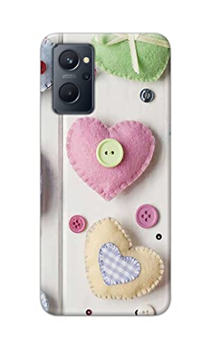 Image of PRINTFIDAA Heart Shape Hard Back Cover for Realme 9i Back Cover -(P6) KAT1010