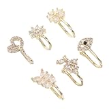 minkissy Lot De 6 Pinces-nez De u Sans Perçage, Anneaux De Nez Bohèmes Pour Femmes, Acie...