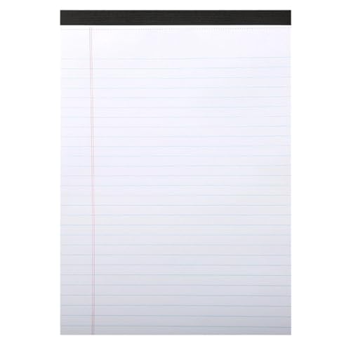 Bloc-notes pour étudiants et planification quotidienne : lot de 4 grands cahiers lignés - 6