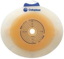 ColoplastSenSura Click Xpro Ostomy Barrier Trim to Fit, Extended Wear Double Layer Adhesive 2-3/8 Inch Flange Blue Code 3/8 2-1/4 Stoma, 10035 - Box of 5