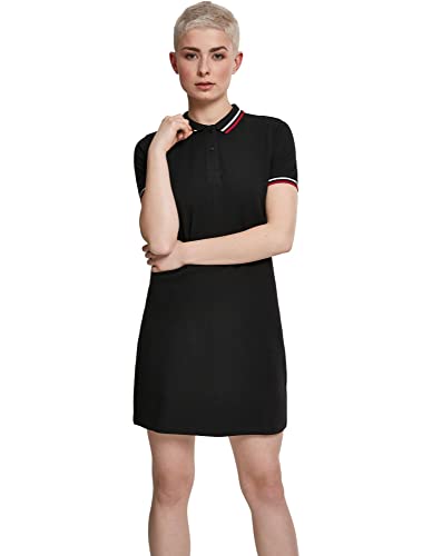 Urban Classics Ladies Polo Mujer Vestido Corto Negro M 100% algodón