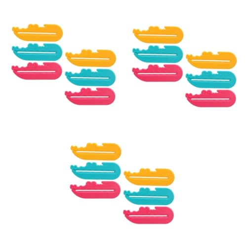 HAPINARY 3 Sätze Zahnpastaspender Quetschklemmen Extruder Für Tubenrollen Quetscher Clip 6 Stück * 3 Zufällige Farbe