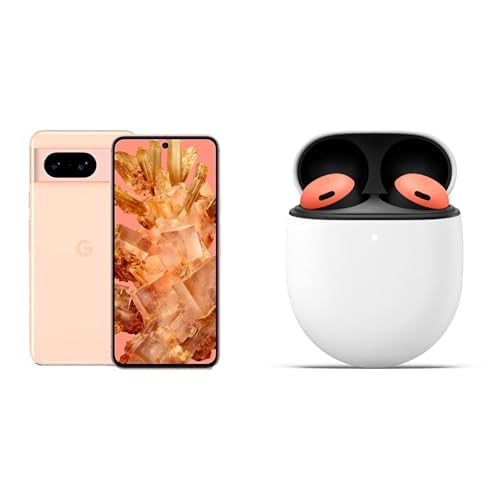 Google Pixel 8 & Buds Pro – Kraftfull smartphone & hörlurar, Coral