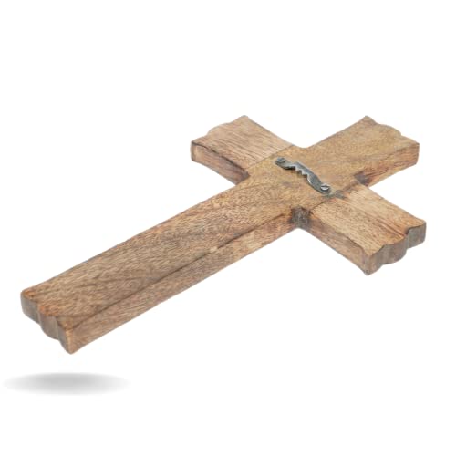 Oafish Handicraft Storeroom Presents Handmade Crucifix Wall Cross, Antique Holy Catholic Cross, Hanging, Catholic Crucifix Home, Chapel Decor ( Mango Wood Brown 10 X 6 Inches ) Gifting For Christmas #TOP1