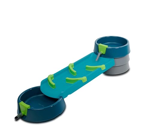 AquaPlay Mudway Run - kombinierte Wasser- und Sandspielbahn, 1,5m Wasserbahn mit Schleusen, Becken und Schiebern, flexibles Stecksystem, wetterfestes, naturverbundenes Outdoor-Wasserspiel, ab 3 Jahren