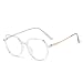 Produktbild PLMOKN Blaulichtbrille für Frauen Männer - TR90 Unregelmäßiger Brillenrahmen, Leichte Computer- / Lese- / Spiel- / TV- / Telefonbrille, E