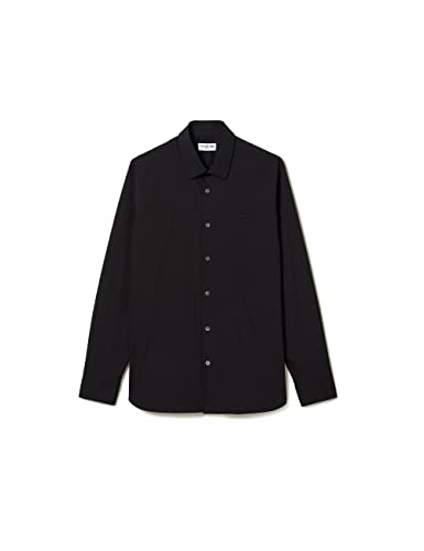 Lacoste chemise CH5253 031 noir homme chic et décontractée en coton