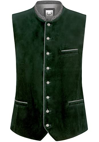Gilet traditionnel Bergfeuer Lorenzo vert sapin taille 64 pour hommes