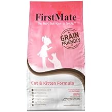 FirstMate Grain Friendly Cat Food Cat & Kitten Formula High Protein Dry Cat Food with Chicken & Wild Caught Fish, Pea Free Cat Food, No Corn Wheat Potato 5 lb Bag