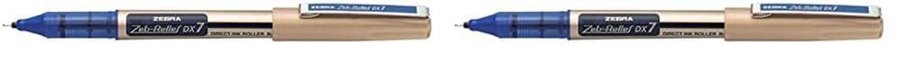 Zebra Zeb-Roller DX7 Rollerball Pen Needle Tip, 0.7mm, Blue