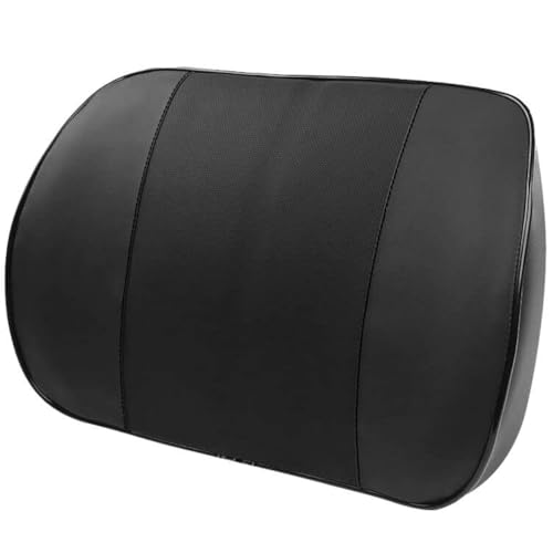 HUARXUNEG Coussin de soutien lombaire confortable avec design ergonomique et mousse à mémoire de forme, soutien dorsal pour soulager les douleurs dorsales, les chaises inclinables, etc. (noir)
