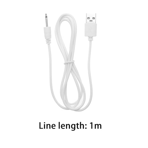 2pcs USB DC Charging Cable USB DC Charger Cord USB 2.0 to 2.5mm Solid Needle Power Cord 1m Fast Charging Cable for 2.5mm Round DC Charging Port Devices