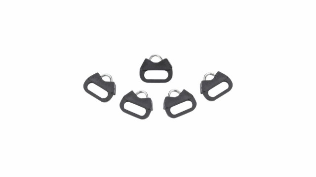 EBTOOLS - Lot De 5 Anneaux Triangulaires Fendus Pour Sangle D'Appareil Photo - Alliage + Plastique, Noir - Compatible La Plupart Des Caméras