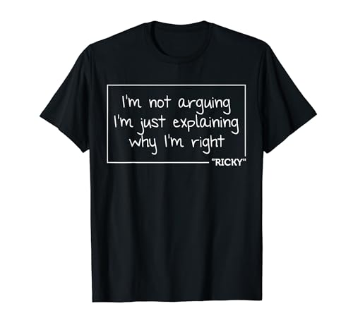 RICKY Quote Funny Birthday Personalized Name Gift Idea T-Shirt
