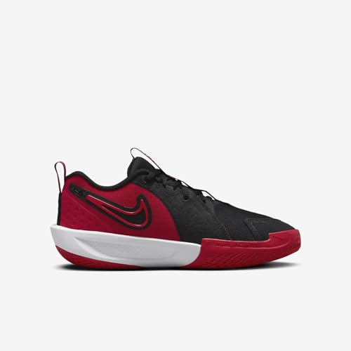 Nike G.T. Cut 3 Big Kids' Basketball Shoes (FD7033-002, Black/White/University Red) Size 33