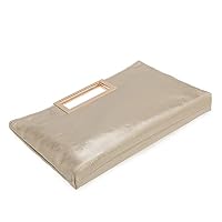 CHARMING TAILOR Fashion PU Leather Handbag Stylish Women Convertible Clutch Purse (Gold) — image 7