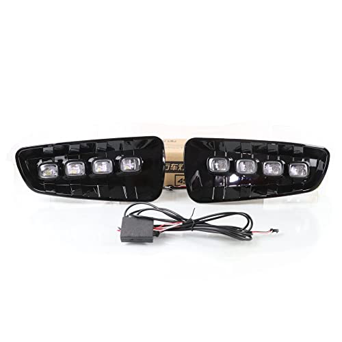 July King LED Daytime Running Light for Ford F-150 SVT Raptor 2010-2014, 6000K LED Front Bumper DRL + Streamer Yellow Turn Signals, Start Scan