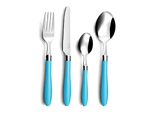 Amefa Reglisse Couverts, Acier Inoxydable, 16 unités 8x6x27 cm Turquoise