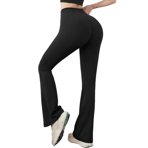 Neteson Pantaloni Yoga da Donna Pantaloni Campana Vita Alta Leggins Sportivi Push Up Fared Leggings Donna Palestra Fitness Danza Casual