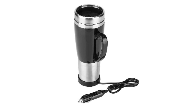 Taza eléctrica para auto, 450 ml, acero inoxidable miniatura 7