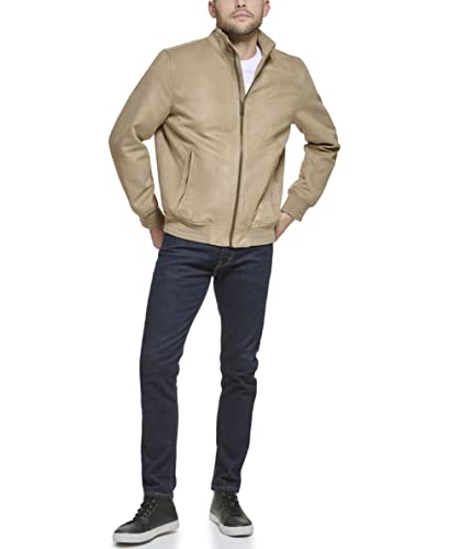 Image of DKNY Men's Modern Knit Collar Bomber Jacket