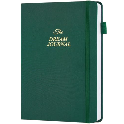 JUBTIC Guided Dream Journal Hardcover with Prompts, Dark Green