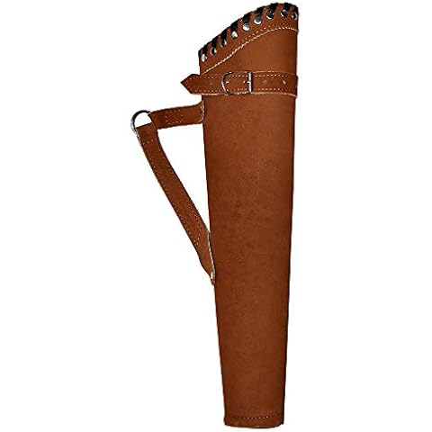 UNIVERSE ARCHERY Arrow Hip Quiver | Genuine Suede Leather Arrow Holder | Traditional Handmade Quiver for Hunting & Archery Sports | Lightweight & Comfortable | Brown Cover