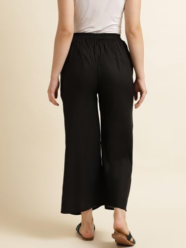 Image of Fabclub Women's Heavy Rayon Solid Plain Palazzo